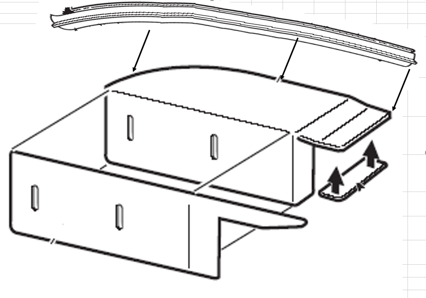 VU VY VZ Commodore Ute Lid Front Corner Infills Foam Tape Kit Only For Fibreglass Lids with Carpet Underneath