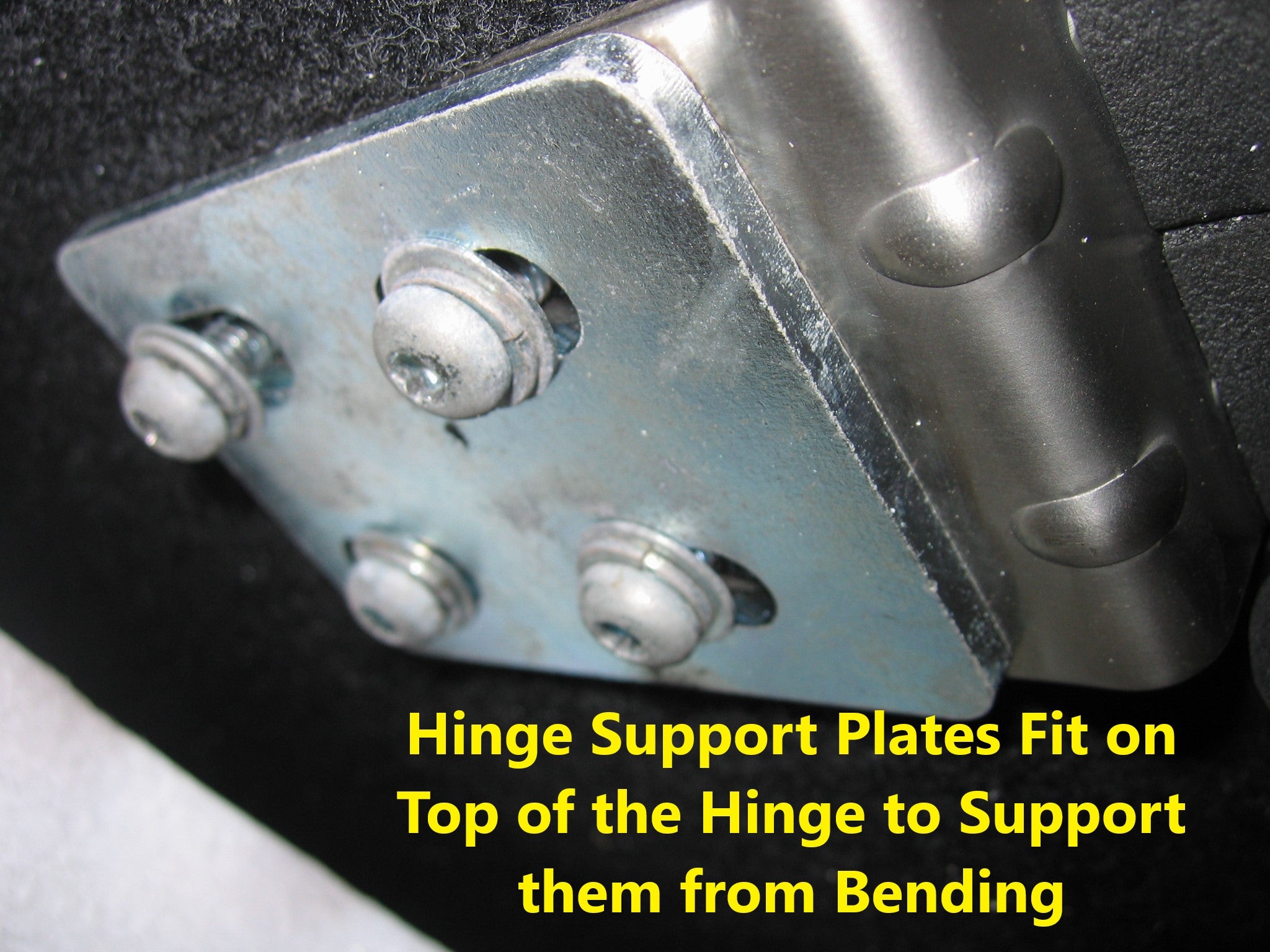 fits Toyota Hilux 2005-2015 Ute Lid Male Hinge Tongues for Carpeted Fibreglass Lids SET-B Male Hinges & Support Plates